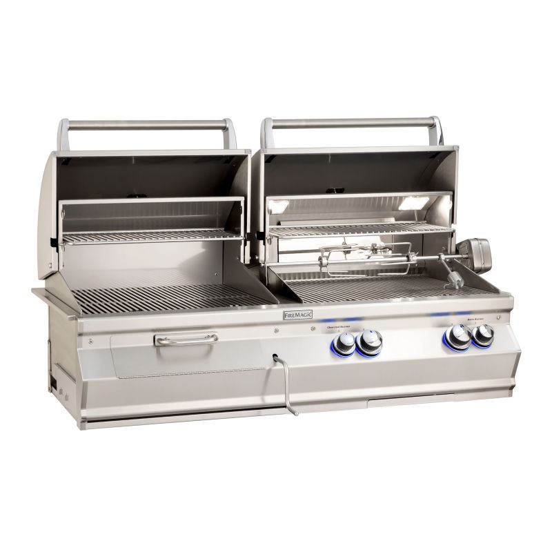 Aurora a830i gas/charcoal combo built-in grill