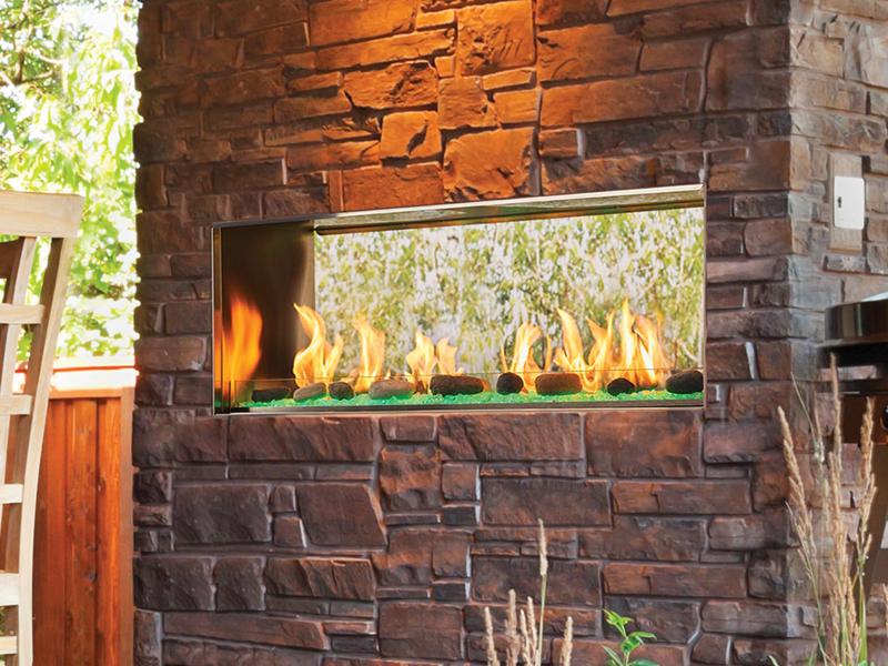 Lanai See-Through Outdoor Gas Fireplace