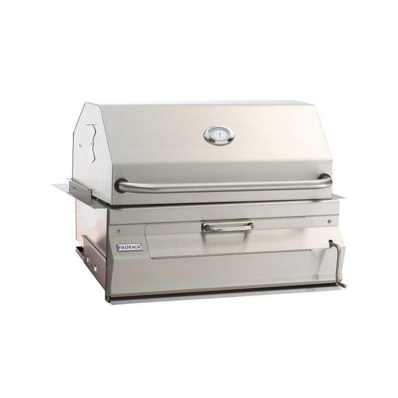 24" Built-in charcoal grill